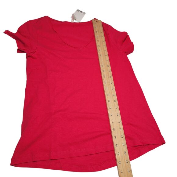 DeFacto Basic Women Casual Short Sleeve V-Neck T-Shirt Pink Size Small - Picture 9 of 9